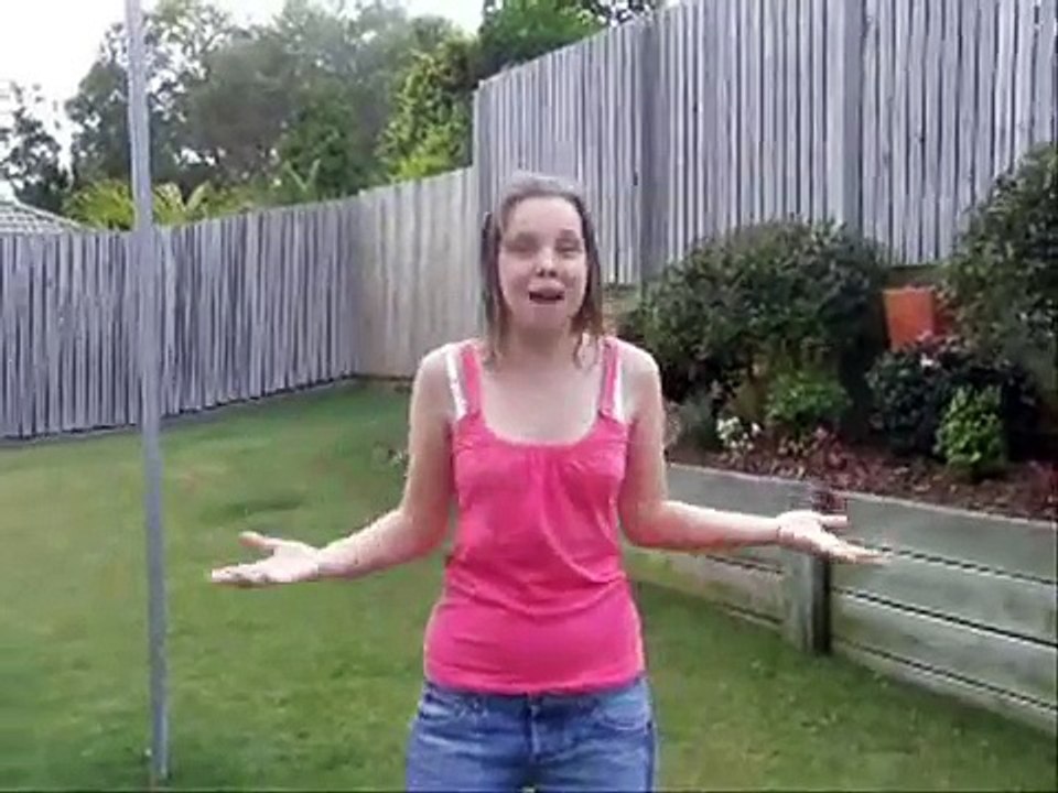 Cheerleading and Gymnastic Stunts performed by my sister