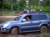 Toyota Land Cruiser Prado off road on mud