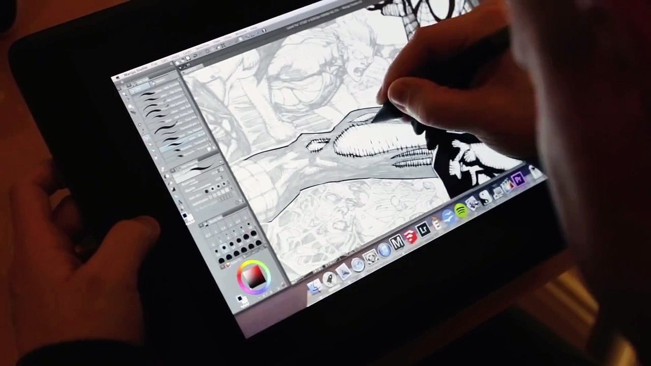 Digital Inking Manga Studio 5ex Wacom Cintiq 13hd Video Dailymotion