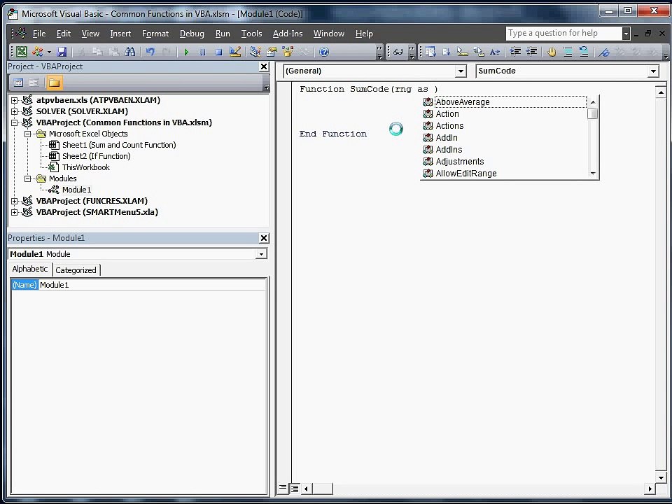 VBA - Excel Sum Function in VBA Code