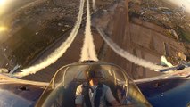 Amazing cockpit view from aerobatic airplane