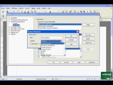 Libroffice Writer - écrire une lettre - 03 - renseigner l'expéditeur puis vérifier l'orthographe