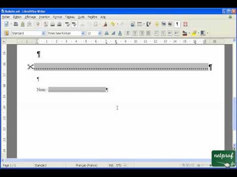Libroffice Writer - Créer un imprimé - 02 - Perfectionnement sur la tabulation