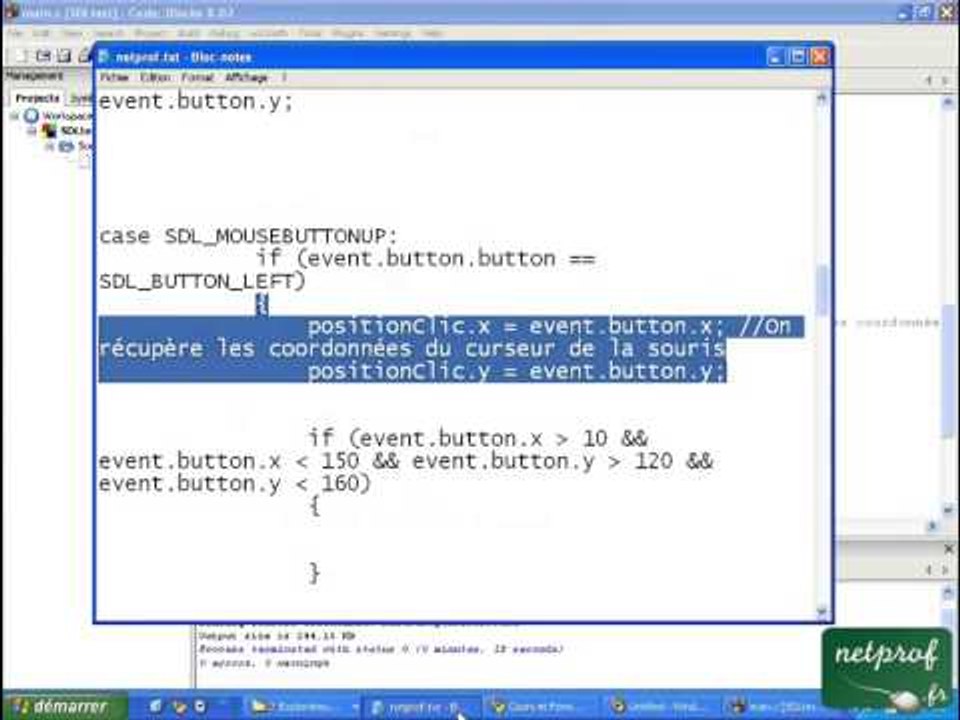 5.Programmation des jeux : Gérer la souris
