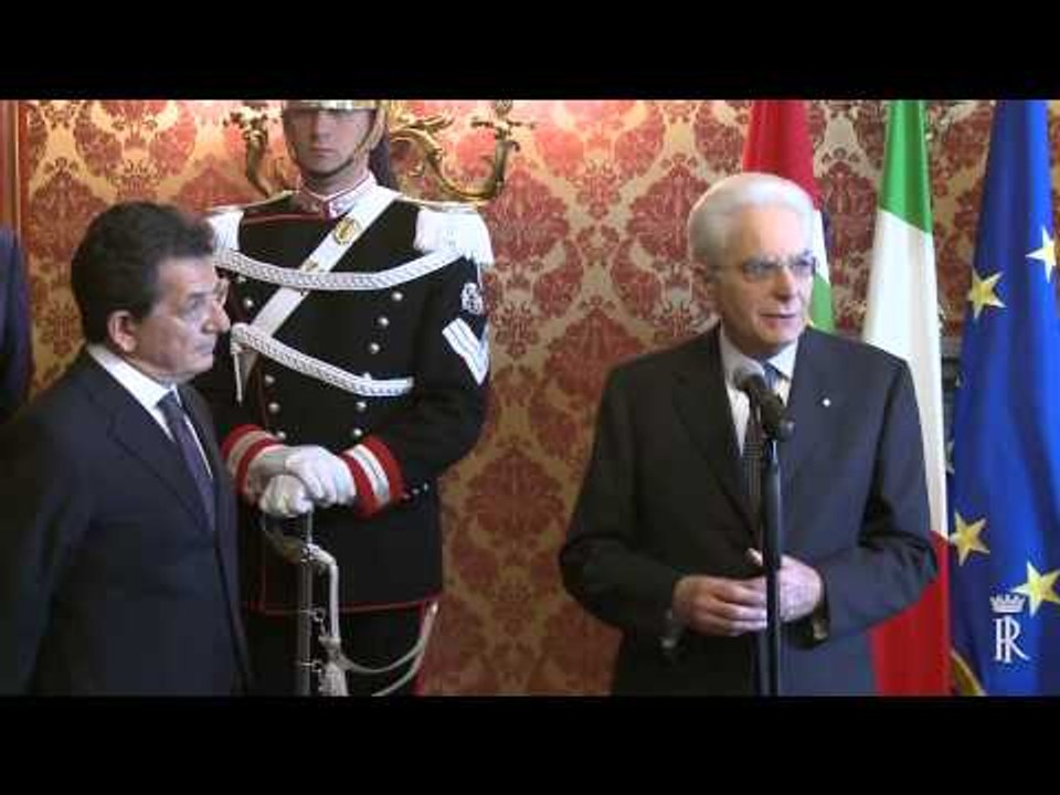 Roma - Intervento Presidente Mattarella 198° anniversario Polizia Penitenziaria (06.05.15)