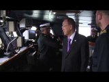Canale di Sicilia -  Renzi sulla nave della Marina Militare Italiana 