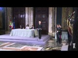 Roma - Mattarella alla cerimonia per la Giornata Qualità Italia (27.04.15)