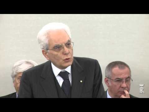 Roma - Mattarella all'Assemblea plenaria straordinaria del CSM (09.04.15)