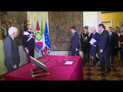 Roma - Giuramento del Ministro delle infrastrutture e dei trasporti Graziano Delrio (02.04.15)