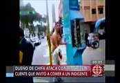 Lince: Chino atacó con machete a joven que invitó almuerzo a mendigo [Video]
