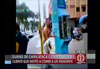 Lince: Chino atacó con machete a joven que invitó almuerzo a mendigo [Video]