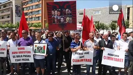 Kosovo : manifestation pour la libération des combattants retenus en ARYM