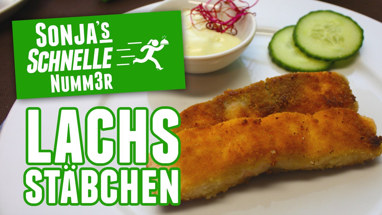 Selbstgemachte Lachs-Fischstäbchen - Rezept (Sonja's Schnelle Nummer #56)