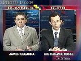 Luis Fernando Torres candidato a la presidencia del Ecuador 2009. Entrevista en Telerama. 25/11/2008, única alternativa liberal para combatir al socilismo.