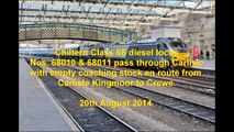 Chiltern Railways Class 68s Locos Nos 68010 and 68011 at Carlisle - 20th Aug 2014