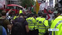 Thousands protest outside Israeli embassy in UK