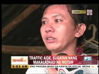 WATCH: Traffic aide nakaladkad ng motor