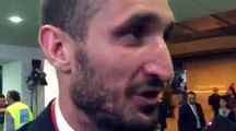 20.5.15 - Chiellini in zona mista dopo la finale di Coppa Italia vinta con la Lazio