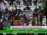 En Chile violentos enfrentamientos entre estudiantes y la Policía