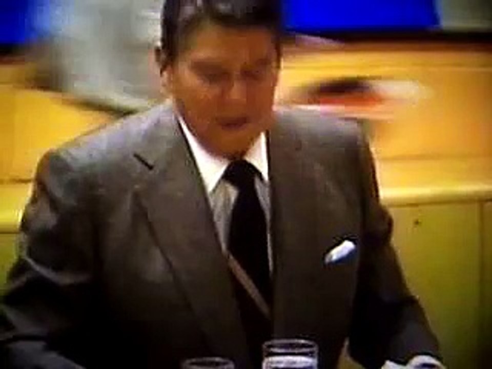 Ronald Reagan speaks out against terrorism