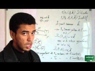 Cinématique du point matériel, exercice sur la composition de la vitesse et de l'accélération part 3