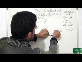 Cinématique du point matériel, exercice sur la composition de la vitesse et de l'accélération part 7