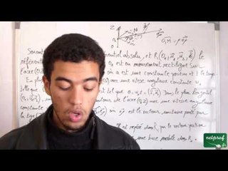 Cinématique du point matériel, exercice sur la composition de la vitesse et de l'accélération part 2