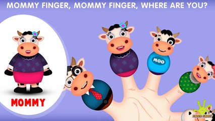 The Finger Family Cow Family Nursery Rhyme | Cow Finger Family Songs