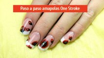 Tutorial diseño amapolas One Stroke Nailart decoración de uñas- Manicura24