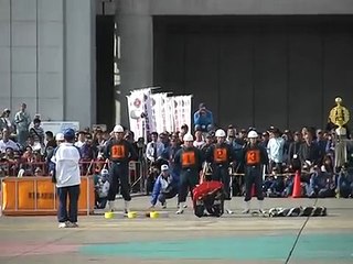 消防団ポンプ走法全国大会