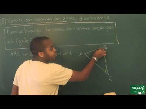 ABB / Triangles / Somme des mesures des angles dans un triangle