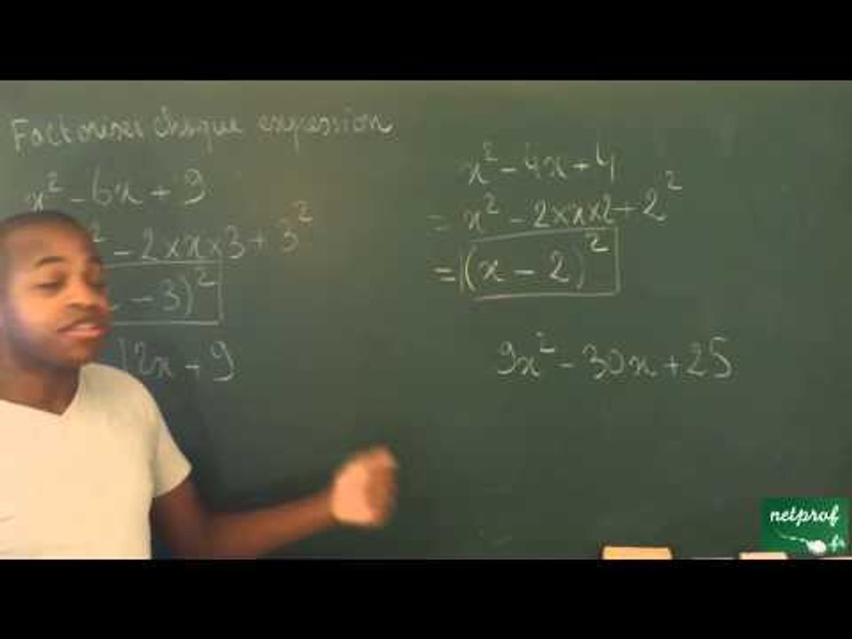 110 / Calcul littéral / Factoriser une expression en utilisant les identités remarquables (3)