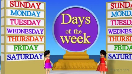 Days of the Week - 3D Animation English Nursery rhyme for children with Lyrics