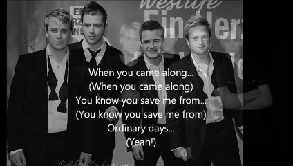 WESTLIFE Thank You - Lyrics