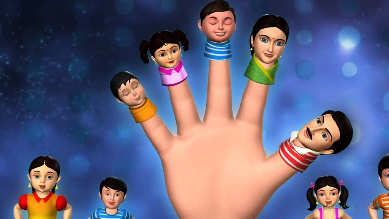 Father finger where are you - 3D Animation Finger family Nursery rhyme for children  with Lyrics
