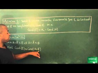 BCPST / Ensembles, applications - Dénombrement / Théorème 5 (Cardinal d'un complémentaire)