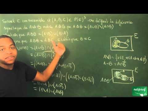 0005 / Ensembles, applications - Dénombrement / Propriétés de la différence symétrique (BCPST)