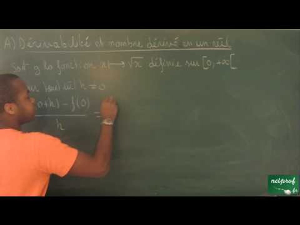 ABO / Dérivation - Primitives d'une fonction / Utilisation du taux d'accroissement (4)