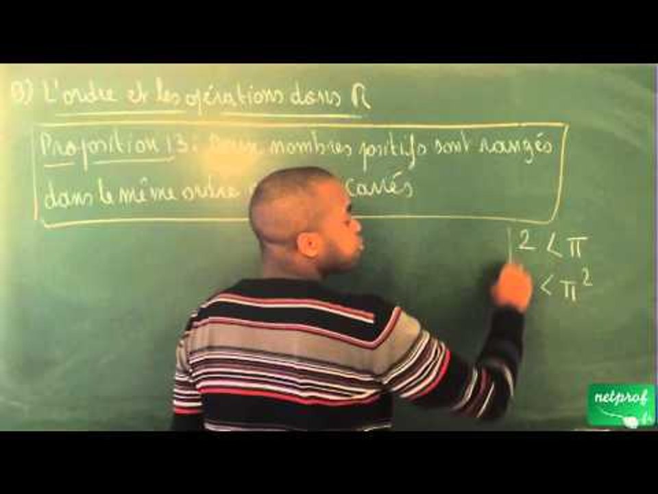 ADH / Nombres réels / Ordre dans R : Propriétés (4) (ECS)