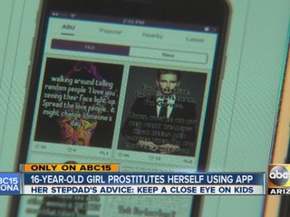 16-year-old prostitutes herself using app