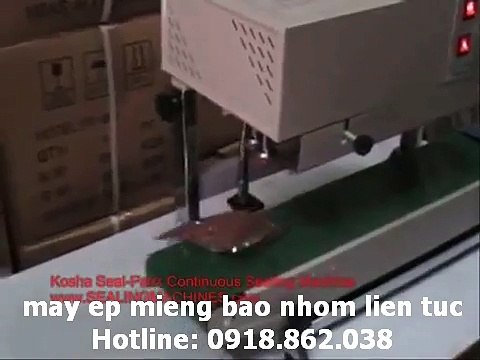 máy hàn mép túi dịch FR900, máy dán miệng bao cà phê