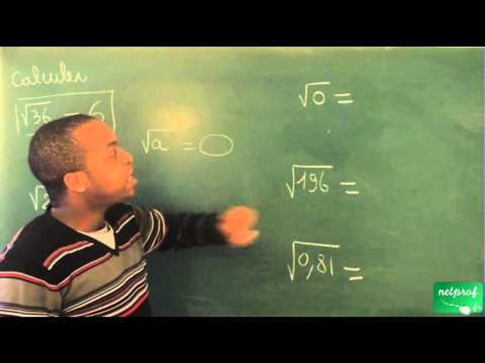 148 / Racines carrées / Utiliser la définition pour calculer une racine carrée