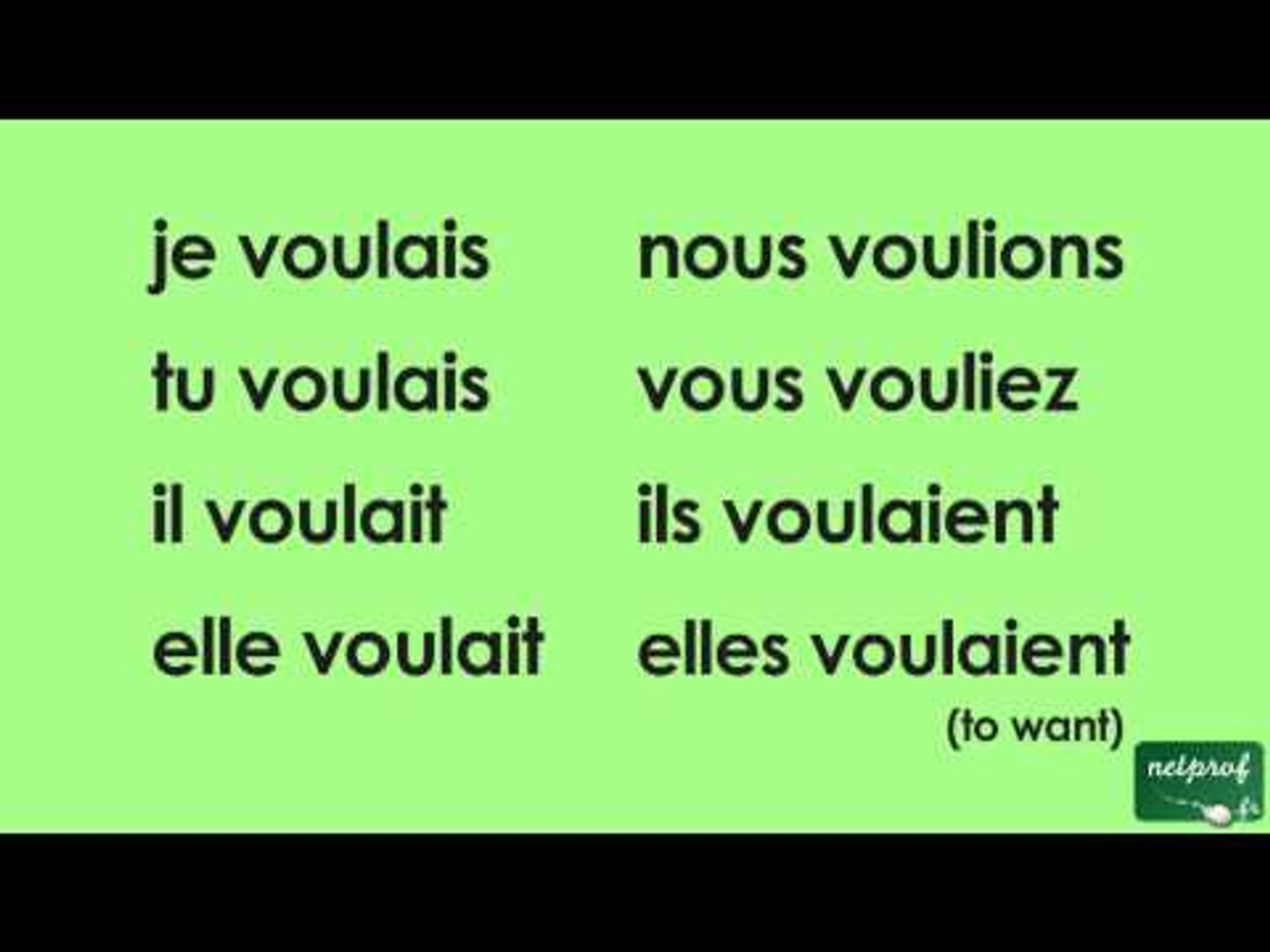 Verbe Partir A L Imperatif Conjugaison du verbe vouloir à l'imparfait de l'indicatif - Vidéo  Dailymotion