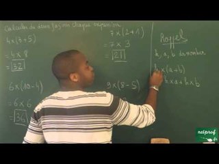 056 / Calcul littéral / Calculer k x (a + b) ou k x (a - b) de deux manières