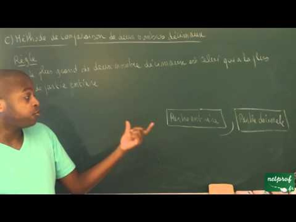 AAW / Comparaison des nombres décimaux / Règle de comparaison des nombres décimaux