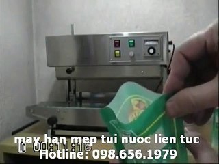 máy ép túi mỹ phẩm Fr900, máy dán miệng túi liên tục
