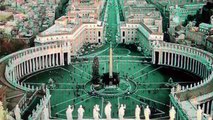 Vatican St Peter Square in Rome shows Templar OCTOGON of Pope`s Guard from Switzerland