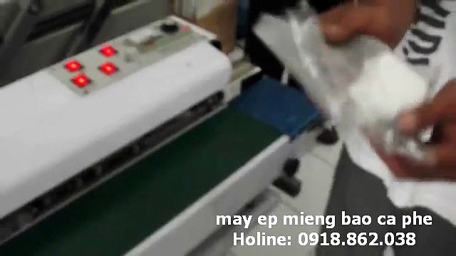 máy ép miệng túi liên tục , máy hàn mép bao nilon liên tục FR900