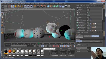 Cinema4D softbodies tutorial and (slow motion with cinema4D)