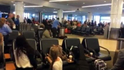 Unarmed man is tasered by police at LAX